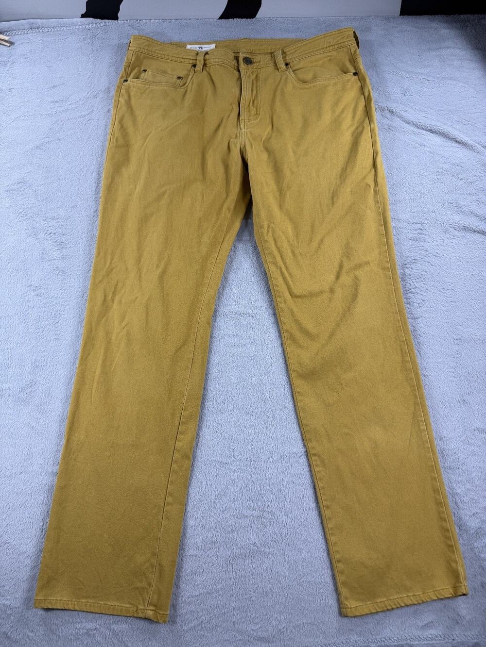 Onward Reserve Men's 36x32 Chino 5 Pocket Pants Yellow Cotton Blend Stretch